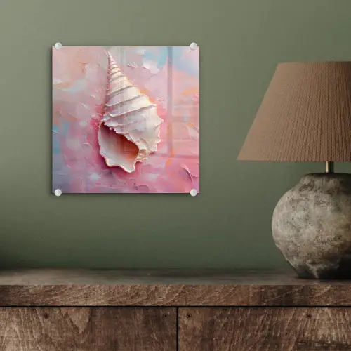 Schelp - Pastel - Pink plexiglas 5mm klein -sfeer3