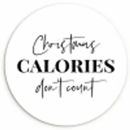 Kerst quote - Winter - Christmas calories - Wit Wandcirkel kunststof plaat 5mm dik klein -3d