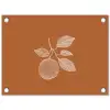 Sinaasappel - Getekend - Bladeren - Bruin tuinposter los doek klein -3d
