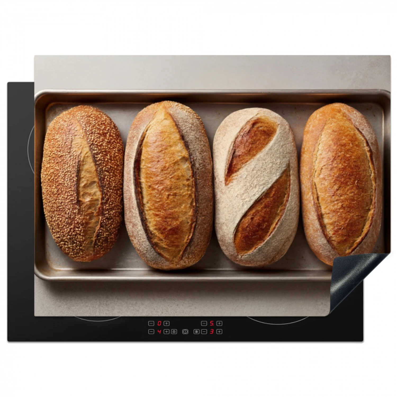 Brood - Bakken - Bakplaat Inductie beschermer vinyl 3mm klein -3d