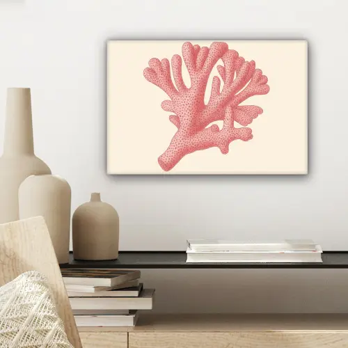 Koraal - Stipjes - Roze canvas 2cm klein -sfeer6