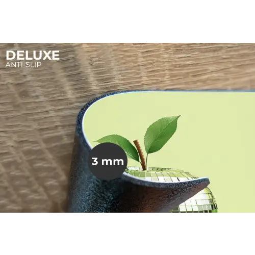 Groen - Disco - Decoratie - Appel Placemat vinyl groot -closeup