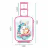 Eenhoorn met blauwe manen en oranje kitten Kinderkoffer - Roze klein -productfoto_formaten