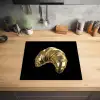 Croissant - Brood - Goud - Zwart Inductie beschermer vinyl 3mm middel -sfeer5