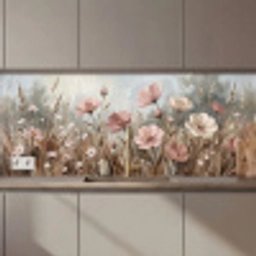 Bloemen - Botanisch - Schilderij - Pastel - Rustiek keuken achterwand 2 middel zz_3dshopping