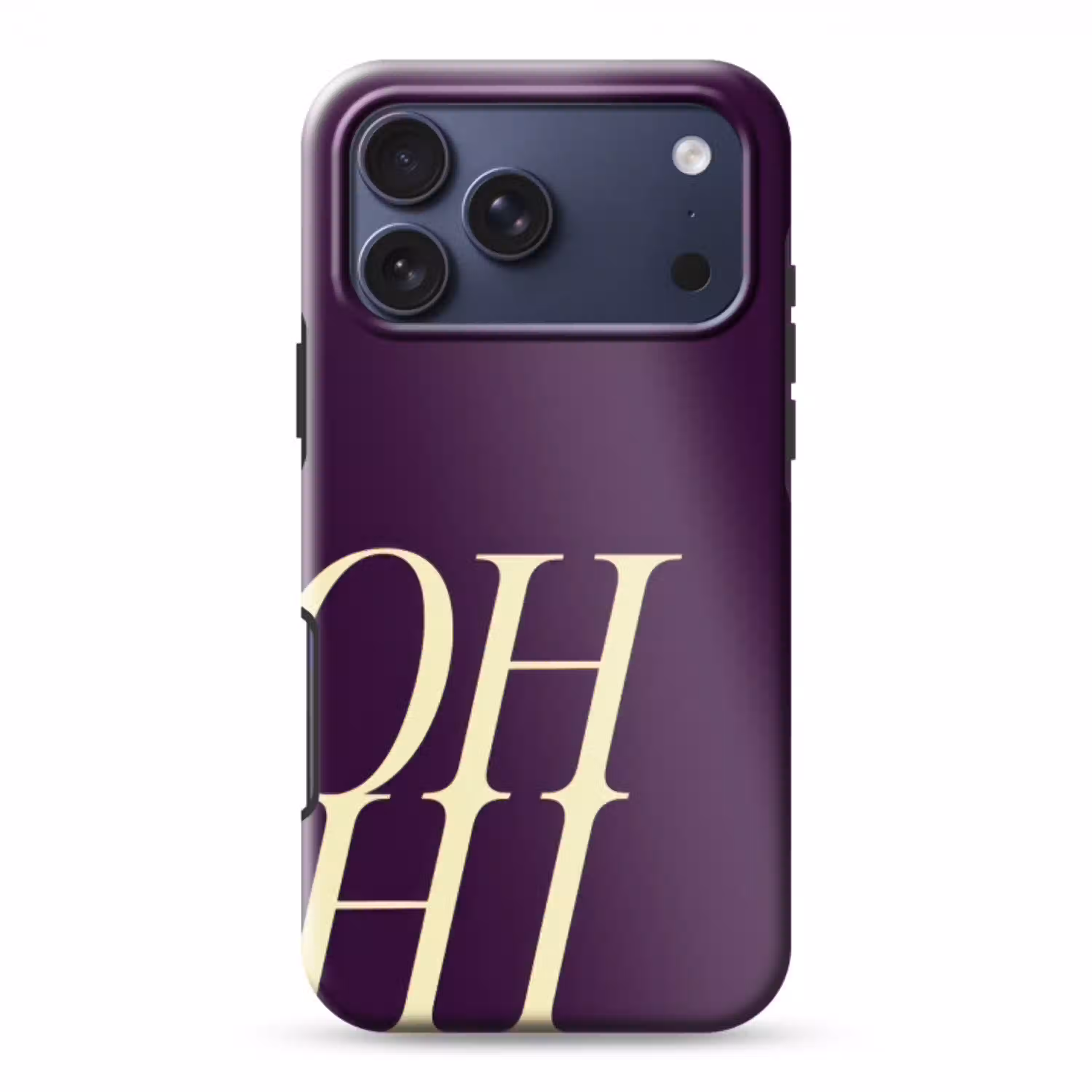 Oh hi - Paars - Cursief Toughcase MagSafe Apple iPhone 17 Pro Max klein -3d