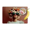 Vrouw - Macarons - Bril Placemat vinyl groot -zzzproduct_Kitchenyeah-website