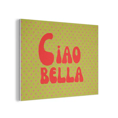 Ciao bella - Rood - Groen - Stippen PET vilt klein -3d