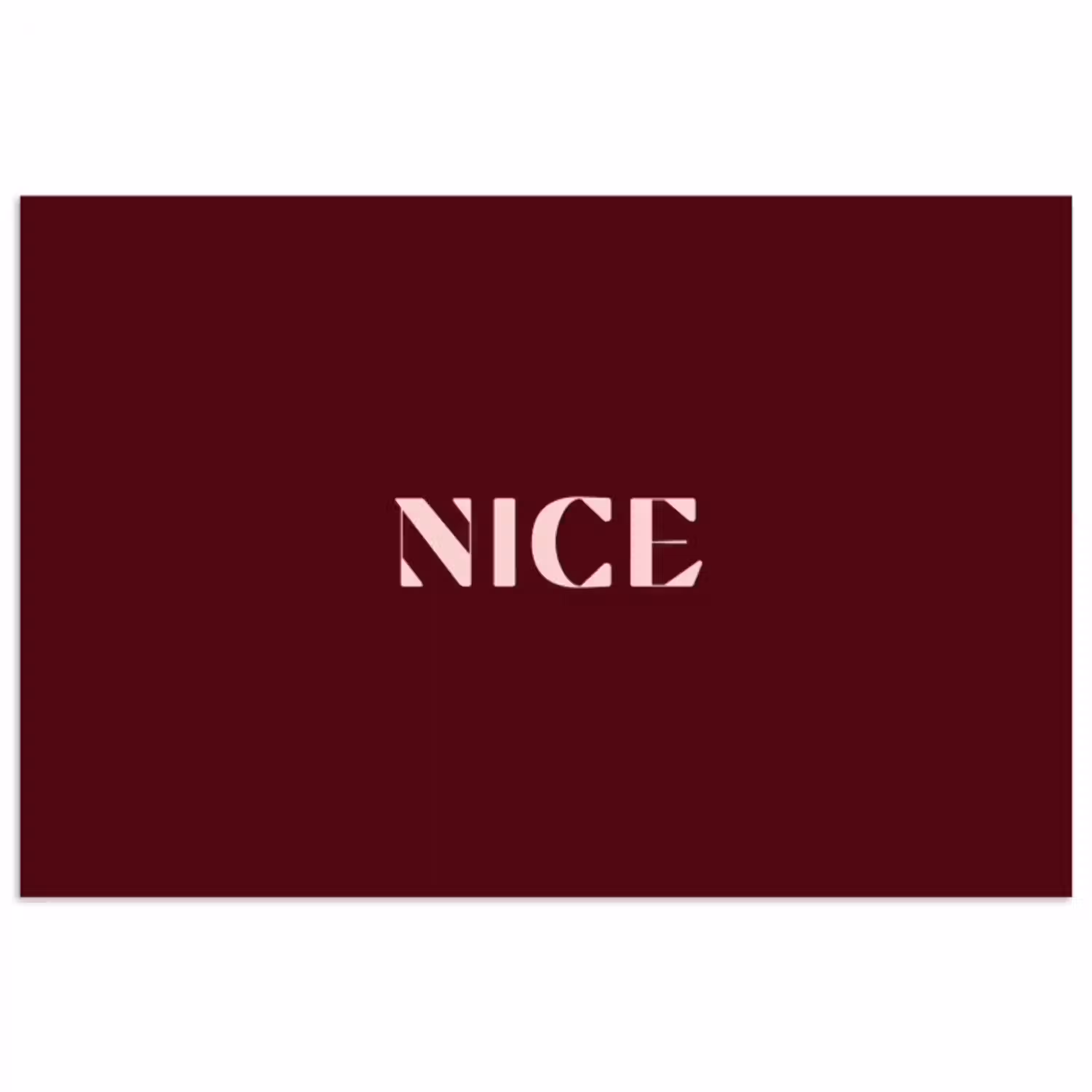 Nice - Bordeaux - Roze poster papier klein -3d