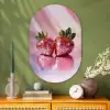 Disco - Fruit - Glitter - Strawberry Wandcirkel Ovaal Glas middel -sfeer2