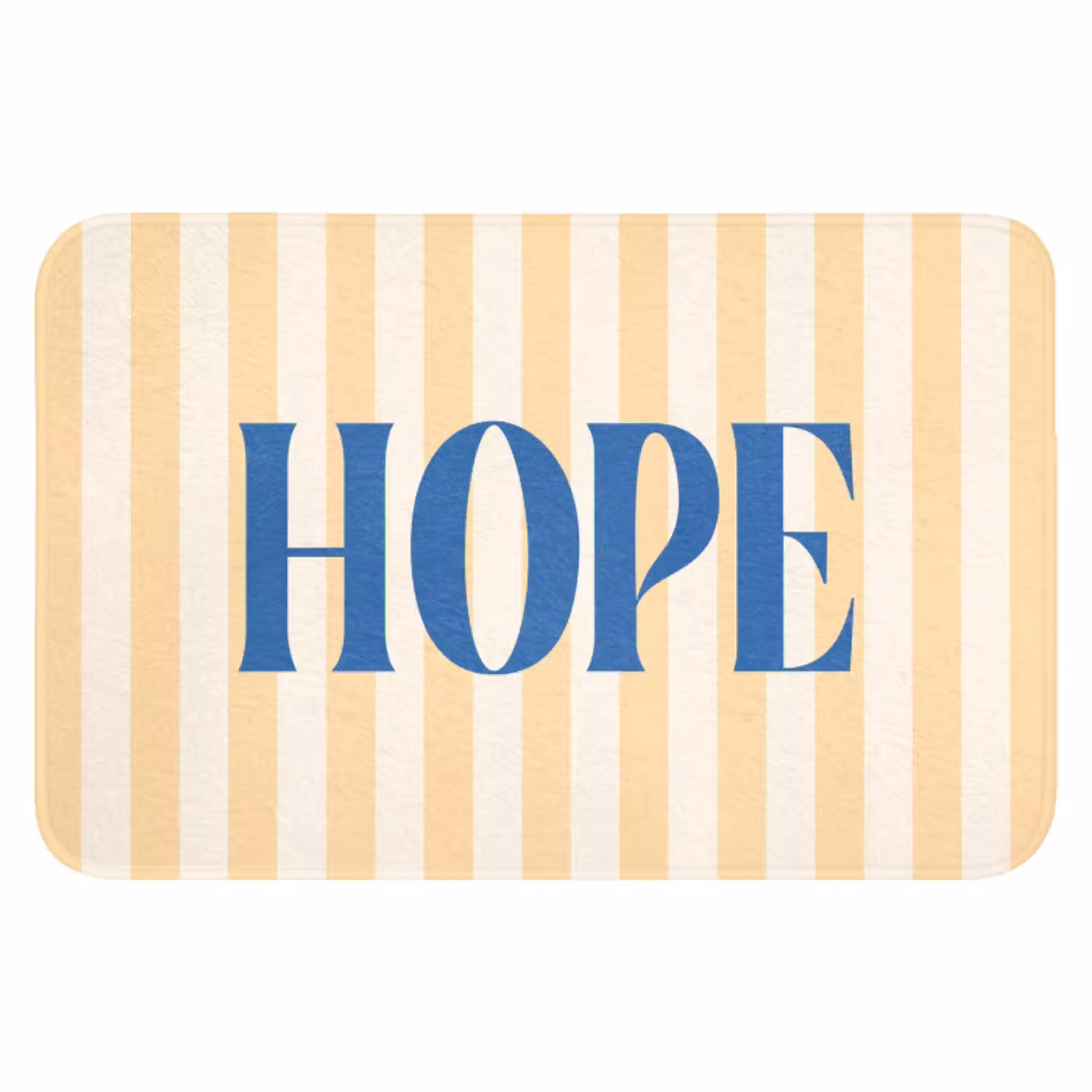 Blauw - Geel - Strepen - Hope WCmat klein -3d