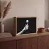 Golfbal - Zwart - Wit Light Box met batterij (Wandlamp) middel -sfeer2