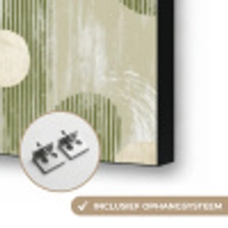 Artistiek - Modern - Groen Textielframe zwart klein 947 -USP_ophangsysteemNL