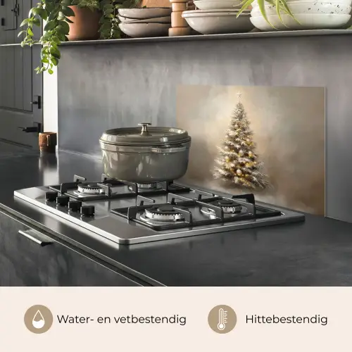 Kerst - kerstboom - Sneeuw - Art keuken achterwand spatscherm klein -usp_NL