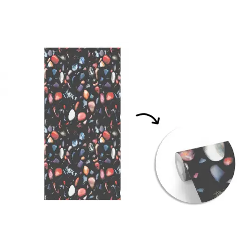 Donker - Kiezels - Glans fotobehang vinyl groot 64 -3d