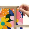 Bloemen - Kleurrijk - Stippen Light Box met batterij (Wandlamp) middel -USP_websiteprintNL