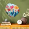 Illustratie - Bloemen - Kleurrijk Wandcirkel Organisch Forex 3mm klein -sfeer2