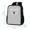 Dierenportret - Koala - grijs Rugzak - Zwart middel -productfoto_formaten