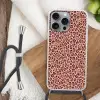 Luipaard - Patroon - Roze Hoesje iPhone 16 Pro Max met koord klein 804 -sfeer4