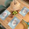 Paardenbloemen - Pluisjes - Wit Placemat vinyl groot -zzsfeer5_Kitchenyeah-website