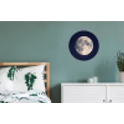 Ruimte - Maan - Kosmos Wandcirkel aluminium klein -slaapkamer