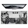 Zebra's - Zwart - Wit Muismat XXL klein -3d