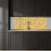 Zebra - Klassiek - Oker - Geel keuken achterwand 2 middel 871 -sfeer1