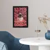 Bloemen - Roze - Astronaut fotolijst zwart zonder passe partout klein -sfeer4