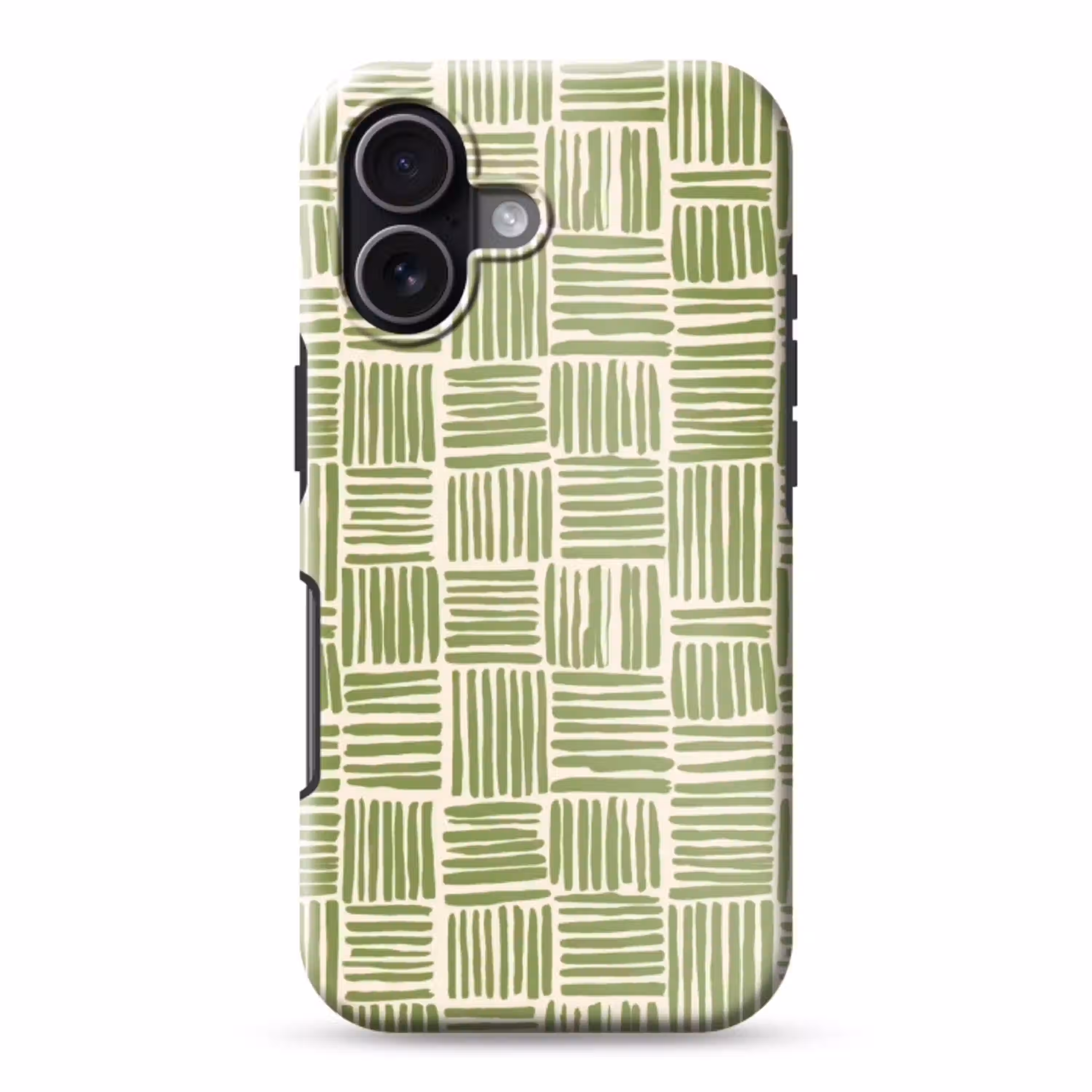 Saliegroen - Blokken - Handgetekend - Patroon Toughcase MagSafe Apple iPhone 17 klein 1017 -3d
