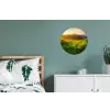 Gras - Heuvels - Zon - Natuur Wandcirkel aluminium klein -slaapkamer