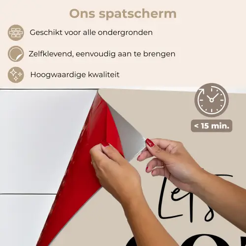 Beige - Winter - Quote - Cozy keuken achterwand spatscherm klein -spatscherm_NL