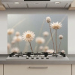 Strobloemen - Wit - Daglicht keuken achterwand spatscherm klein -3d_website