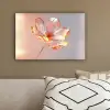 Glazen - Bloem - Roze canvas 2cm klein -sfeer3