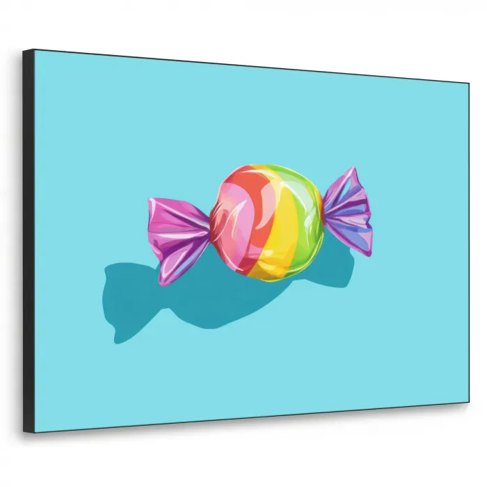 Blauw - Snoep - Regenboog Textielframe - compleet frame klein -3d