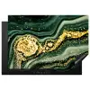 Gouden Storm op Groen Marmer Inductie beschermer vinyl 3mm klein -3d