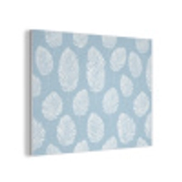 Palmbladeren - Naadloos - Patroon - Pastelblauw PET vilt klein 837 -3d