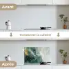 Groen - Modern - Marmer - Abstract keuken achterwand spatscherm klein -voor_na_FR