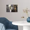 Leeuw - Portret - Verfspatten - Grijs poster papier klein -sfeer3