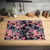 Zomer - Vlinder - Zwart - Roze Inductie beschermer vinyl 3mm klein 276 -sfeer5