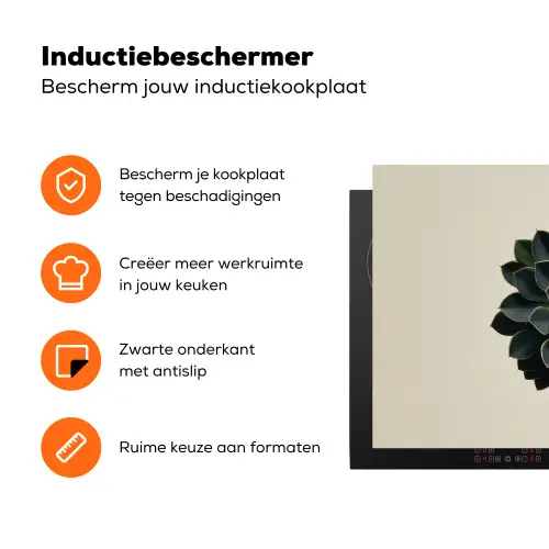 Rozet - Cirkelvormig - Donkergroen Inductie beschermer vinyl 3mm klein -zzzzzzz-td-ups
