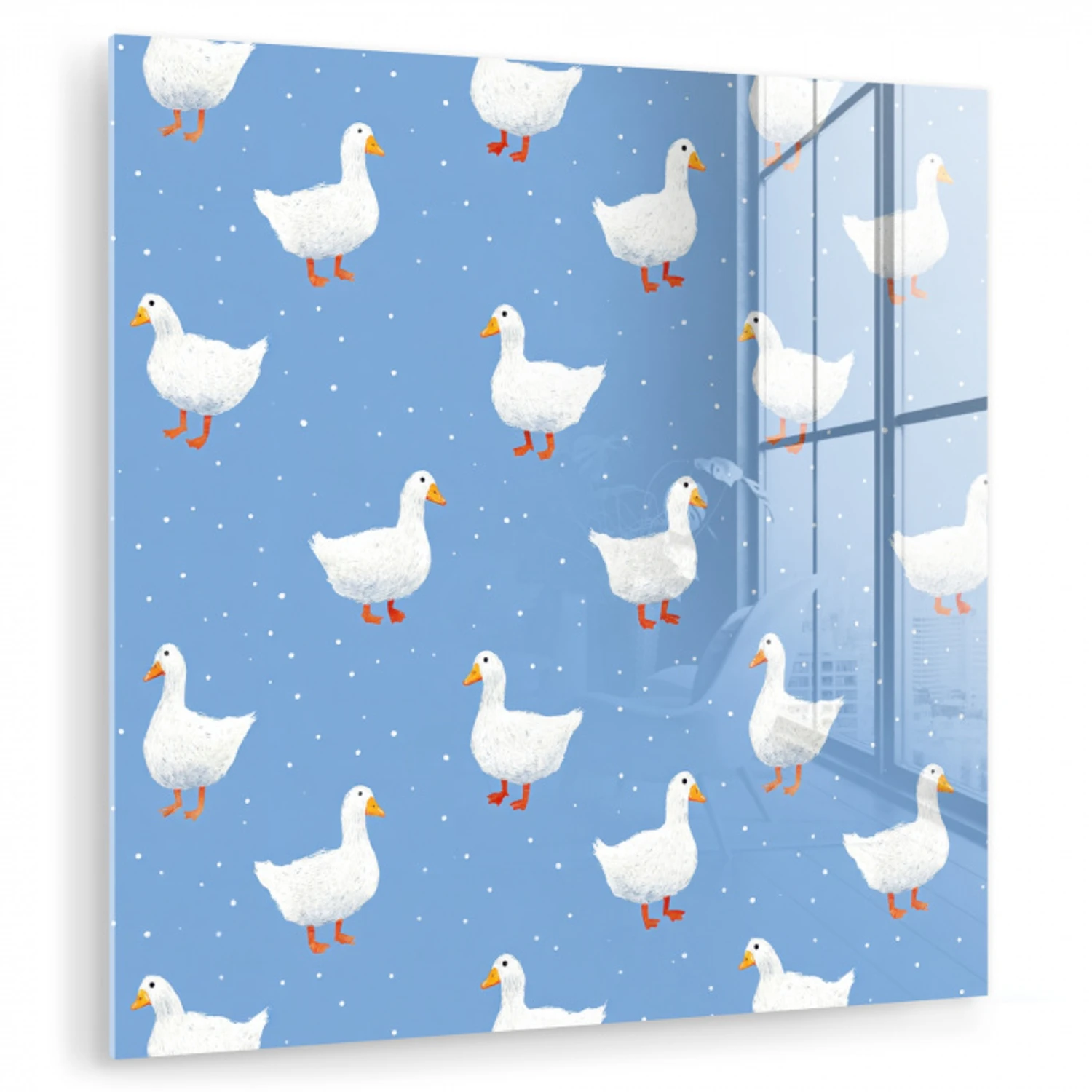 Ganzen - Elegant - Blauw plexiglas 5mm klein 11 -zzzproduct_nieuw