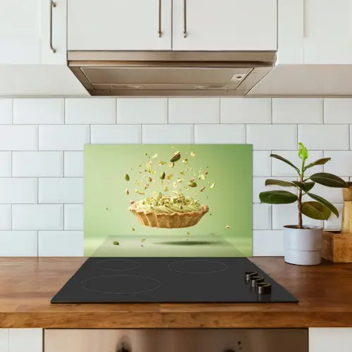 Pistache - Taart - Noten - Eten keuken achterwand spatscherm klein -sfeer2