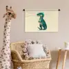 Dinosaurus - Turquoise - Stekels Wandkleed katoen klein -wsfeer5_kind
