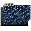 Grafisch - Bloesemtak - Blauw Inductie beschemer met haakjes klein 777 -3d