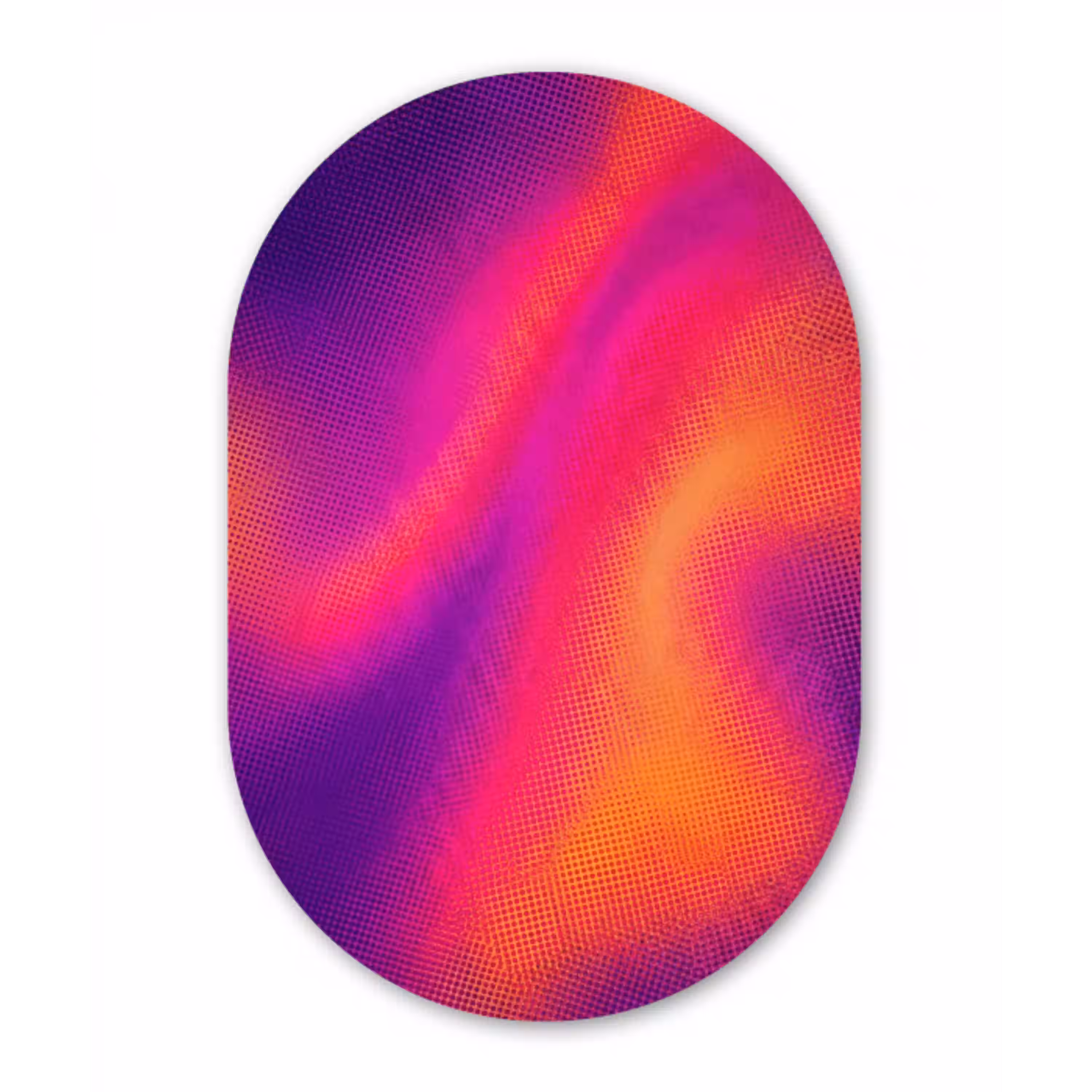 Abstract - Patroon - Kleurverloop Wandcirkel Ovaal Aluminium middel -3d