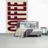 Koffie -Japandi - Rood - Vintage fotobehang vinyl groot -slaapkamer