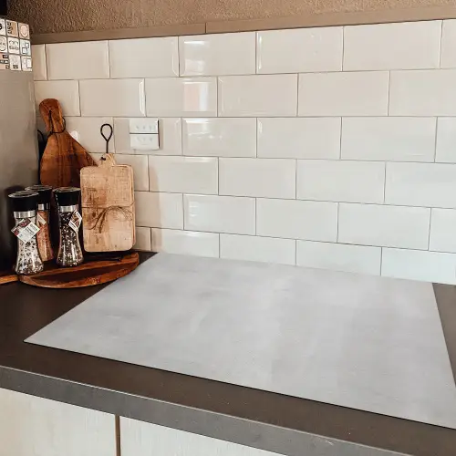 Stille Betonnen Canvas Inductie beschermer vinyl 3mm klein -sfeer3