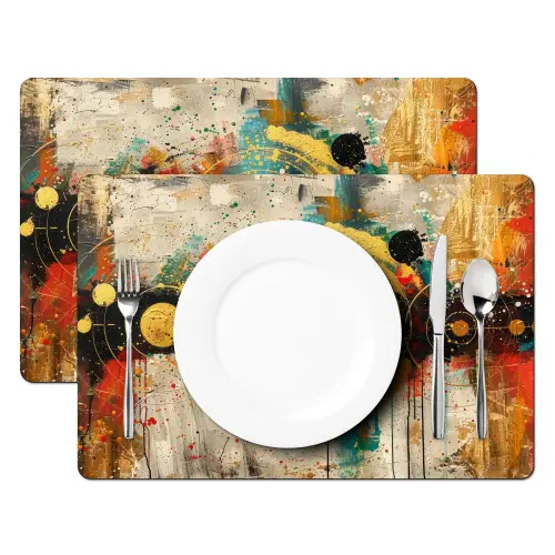 Kunst - Abstract - Aesthetic - Goud Placemat vinyl groot -zzsfeer2_Kitchenyeah-website