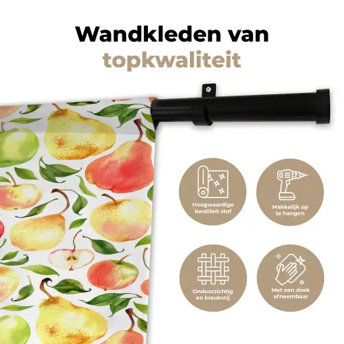 Patroon - Appels - Peren Wandkleed katoen klein 269 -sfeer2