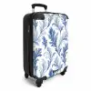 Barok bladeren patroon blauw NBS - Handbagage koffer - Kinderen Unisex middel -productfoto_3d